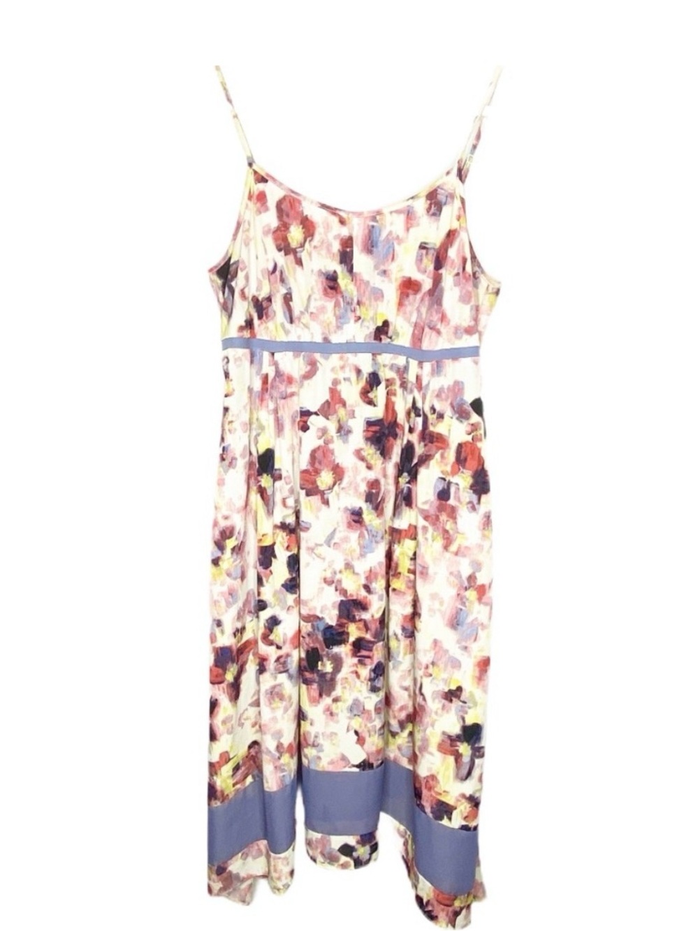 NWT Simply Vera Vera Wang Floral Sleeveless Dress with Lilac Trim Large